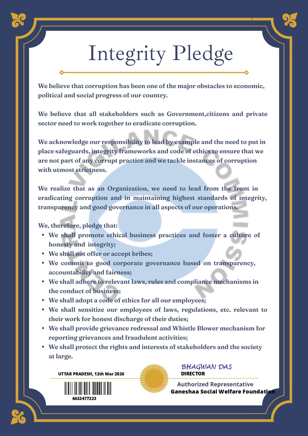 Integrity Pledge